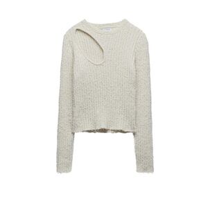 Zara Cut-Out Chenille Sweater